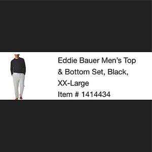 SOLD OUT! Eddie Bauer men’s 2 piece lounge set. Size XL only